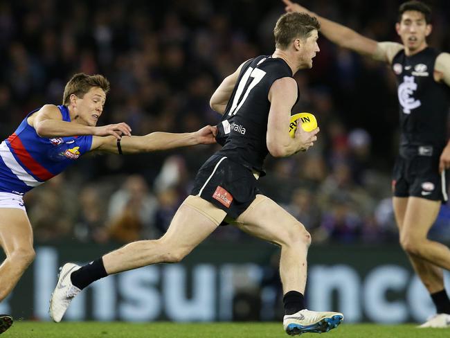 Sam Rowe in action for Carlton last year. Picture: Michael Klein