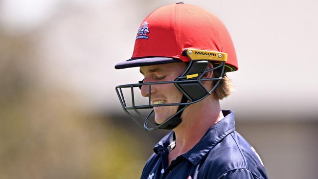 Footscray’s Dylan Brasher can’t be far away from a Sheffield Shield debut. Picture: Andy Brownbill