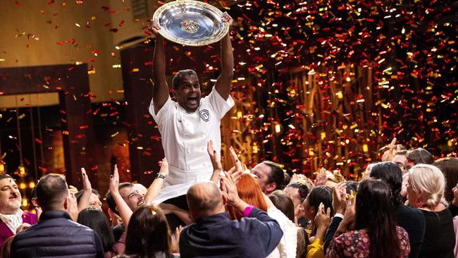 Sashi Cheliah wins MasterChef Australia 2018. Picture: Network Ten