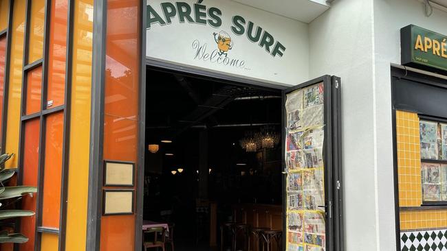 Apres Surf’s new home at Burleigh Heads esplanade. Picture: Kaitlyn Smith