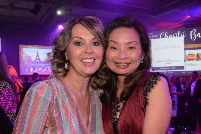 Lisa Flanagan and Idy Chan at Gold Coast Mayoress Charity Foundation Ball at The Star Gold Coast. Picture: Regina King