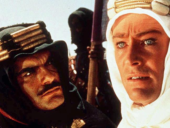 Omar Sharif and Peter O’Toole in Lawrence of Arabia.