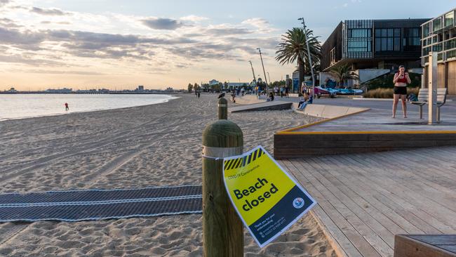 Beaches were forced to close after some people defied the warning to stay home.