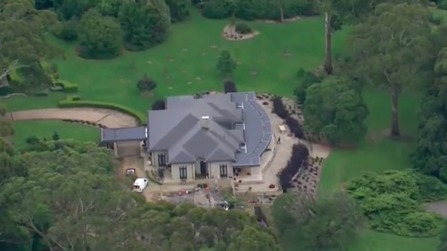 His wealthy family owned the luxurious wedding venue where Charlise vanished from. The property and his Leichardt home are crime scenes. Picture: 9 News