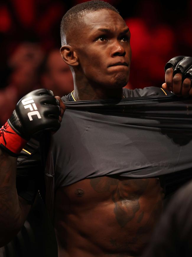 Israel Adesanya wants his belt back. Photo: Jamie Squire/Getty Images/AFP