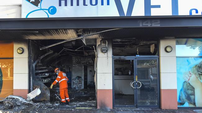 Pets Health Hilton Vet Centre was destroyed by fire in March. Picture: RoyVphotography