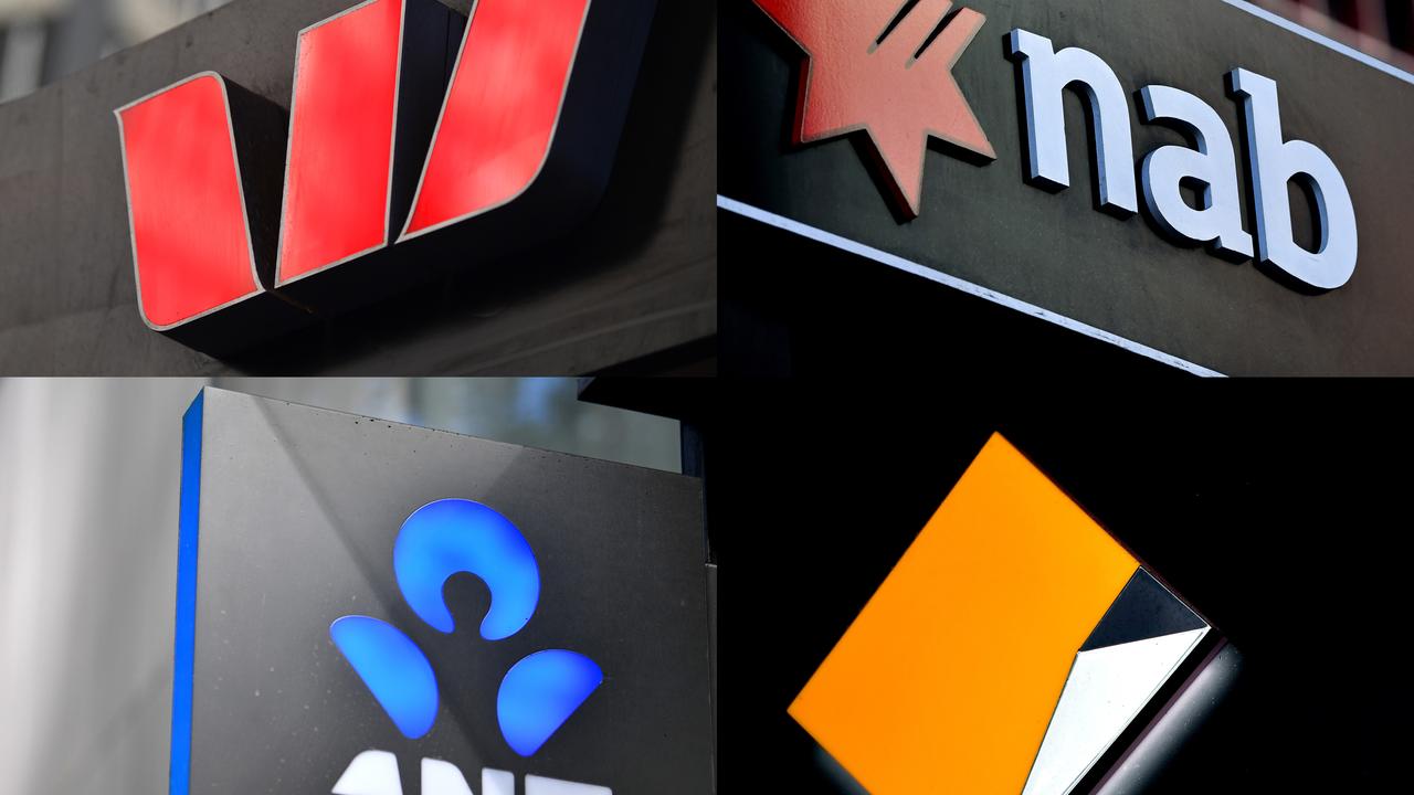 Australia’s big four banks have ended Tuesday’s trading day lower. Picture: Joel Carrett/ AAP