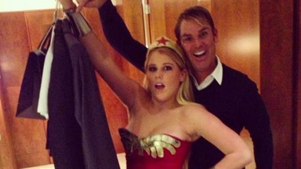 Shane Warne with daughter Brooke.