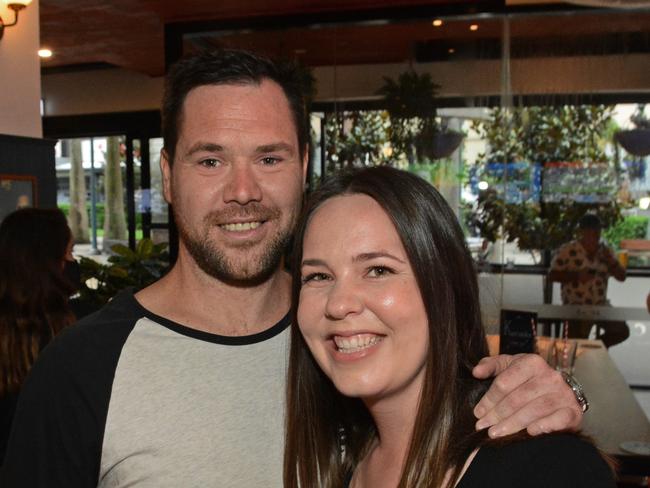 Ben and Ash Johnson at Australia Day celebrations at Cavill Hotel, Surfers Paradise. Picture: Regina King