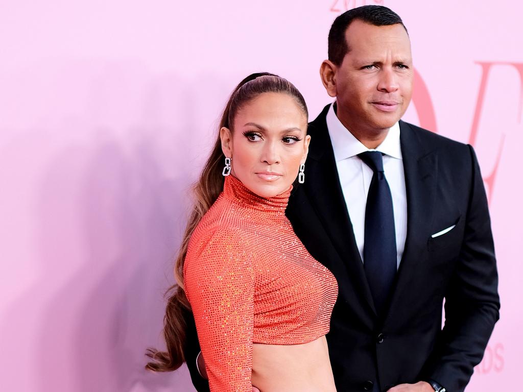 Jennifer Lopez and Alex Rodriguez in 2019. Picture: Dimitrios Kambouris/Getty Images