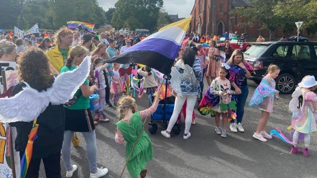 Chill Out Festival Pride Parade in Daylesford, 2023.