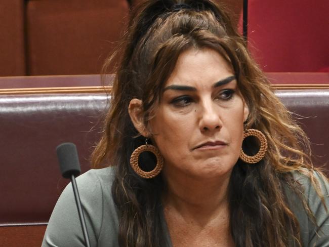 CANBERRA, Australia - NewsWire Photos - October 9, 2024:  Senator Lidia Thorpe during Question Time at Parliament House in Canberra. Picture: NewsWire / Martin Ollman