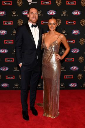 Sarah and Jarryd Roughead. Picture: AAP