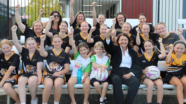 Federal Member for Corangamite, Libby Coker MP, pledged to revamp the Grovedale netball courts.