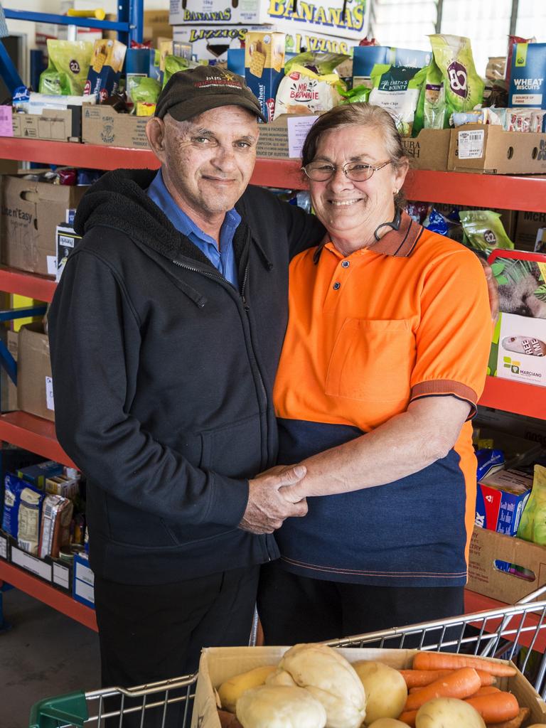 Kathleen Mott and Robert Slater found love volunteering at food charity Loaves and Fishes. Picture: Kevin Farmer