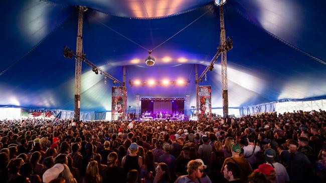 Lorne’s Falls Festival has been cancelled, one day after opening its gates. Picture: Ian Laidlaw