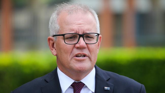 Scott Morrison has vowed to implement religious discrimination laws before the election. Picture: Gaye Gerard