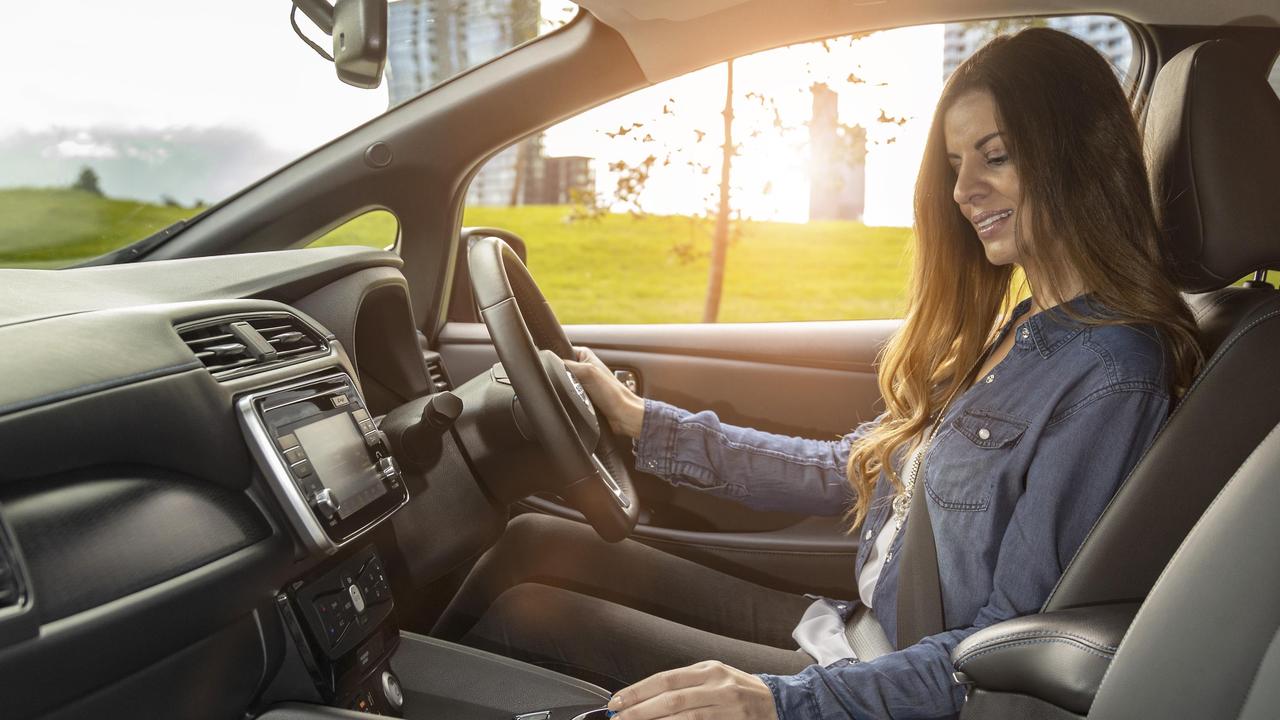 The Leaf’s cabin isn’t as luxurious as other $50,000 vehicles.