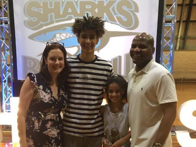 Proctor with his family as a junior player in Sydney. Picture: Supplied