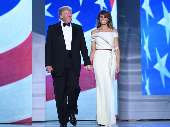 President Donald Trump and First Lady Melania at his inauguration ball on January 20. Picture: Jim Watson/AFP