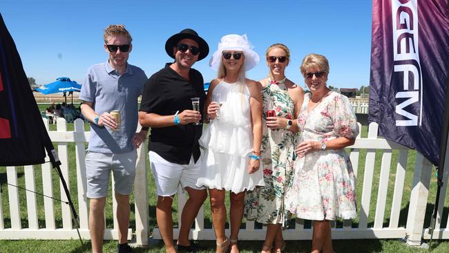 MELBOURNE, AUSTRALIA - MARCH 2 2024 The Edge Fm crew Attend the Wangaratta Cup Picture: Brendan Beckett