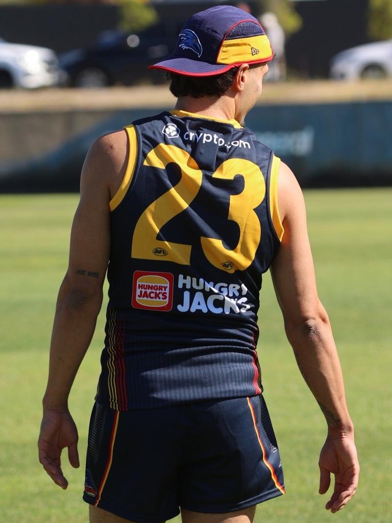 Izak Rankine is his new No. 23 jumper. Picture: AFC