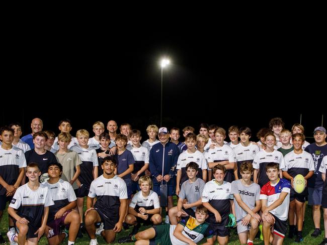 Wallabies coach Eddie Jones ran a clinic at Manly Savers Rugby Club in April when he first floated idea of leaving after the World Cup.