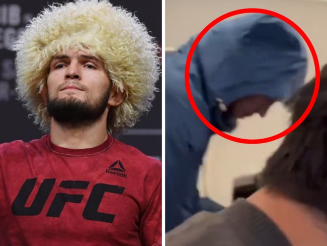 Former UFC lightweight champion Khabib Nurmagomedov was removed from a flight after a dispute with a flight attendant. Image: Getty Images/X