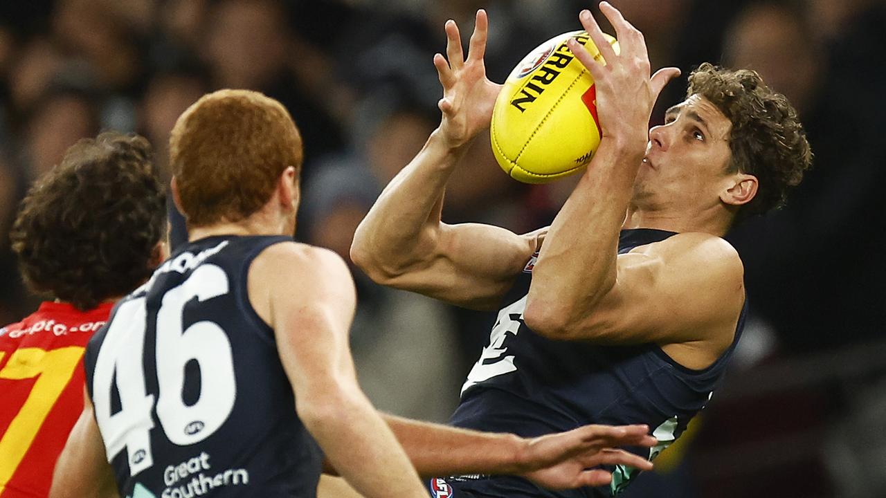 Curnow with six goals and 10 marks. Picture: Daniel Pockett/Getty Images