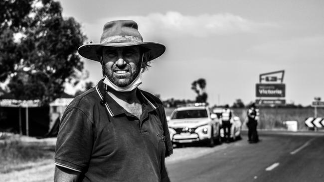 A farmer at the Frances checkpoint during the SA-Victoria border closure. Picture: Georgia Rose Photography