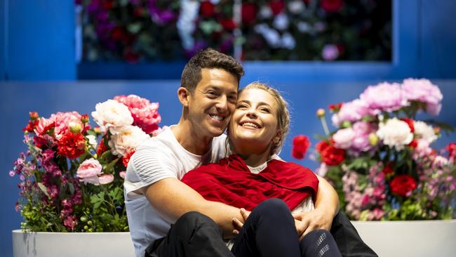 Love blossoms for Jake Arditti and Alexandra Oomens in Pinchgut Opera's production of Handel's Rinaldo. Picture: Cassandra Hannagan