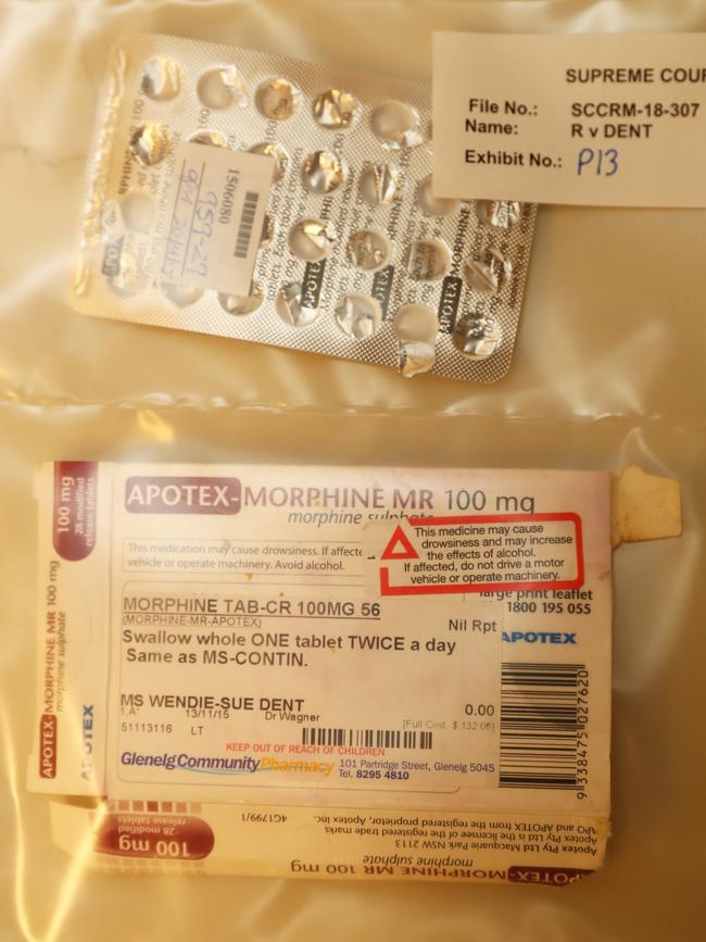 The medication used, by Dent, to poison David Lawrence. Picture: Supreme Court of SA