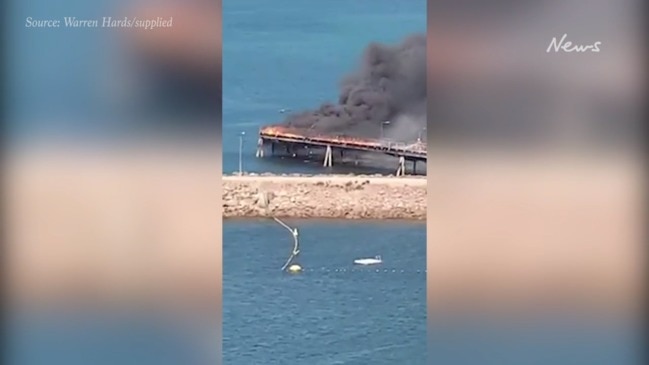 Whyalla jetty catches on fire