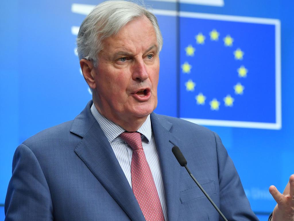 Chief EU negotiator for Brexit, Michel Barnier says the bloc wouldn’t automatically grant a request for a long Brexit delay. Picture: AFP