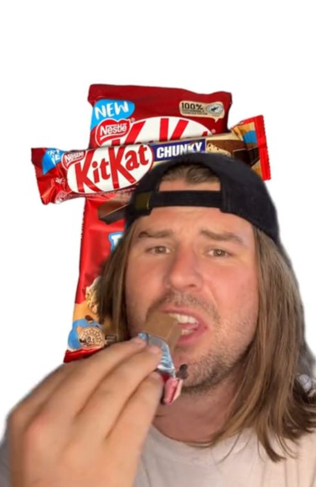 Russ was honest about his opinion of the chocolate variety. Picture: TikTok