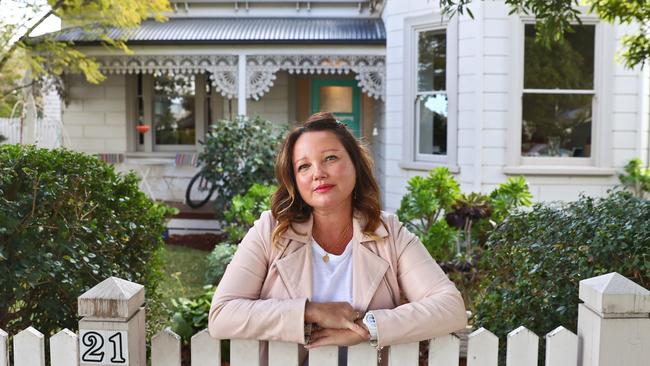 Shazzi Stewart at her Coburg, Melbourne, home that she intends to put on the market for the spring selling season. Picture: Aaron Francis