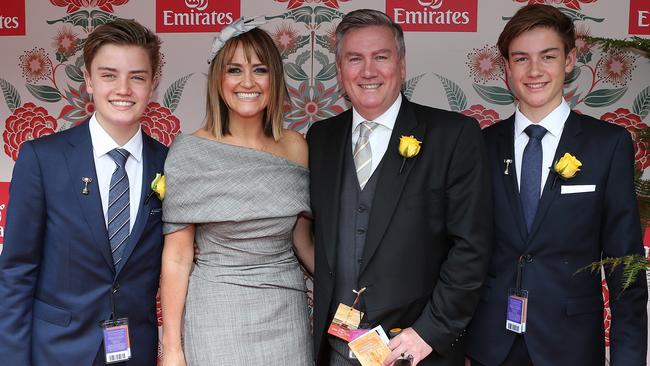 McGuire with his wife Carla and sons Alexander and Joseph. Picture: Julie Kiriacoudis