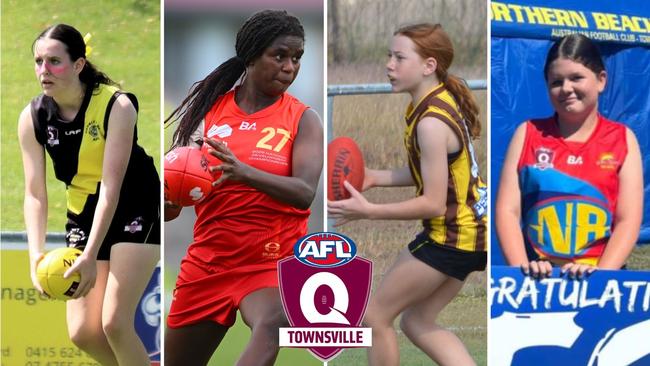 Some standout Townsville Aussie rules junior players to watch this season. Pictures: Matt Roberts (Getty Images), Picasa, John Zohn and Facebook.