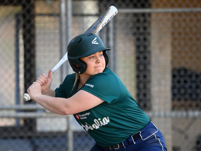 Mount Gambier's Olympic hopeful Georgia Hood has landed in Japanahead of the Tokyo games. Picture: Softball Australia