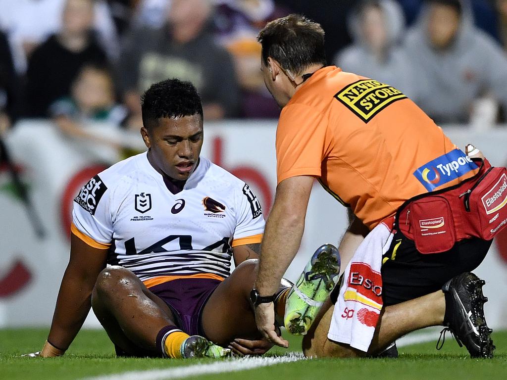 Tesi Niu will spend up to six weeks on the sidelines with a hamstring injury. Picture: NRL Images