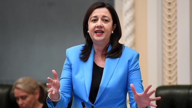 Queensland Premier Annastacia Palaszczuk speaks during Question Time at Parliament House in Brisbane. Photo: NCA NewsWire / Dan Peled