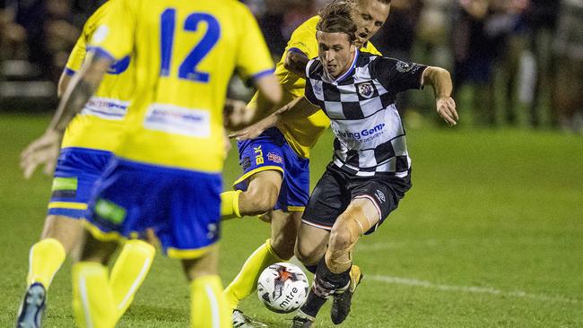 Gold Coast Knights midfielder Max Brown was man of the match in the Premier League grand final. Picture: Jerad Williams