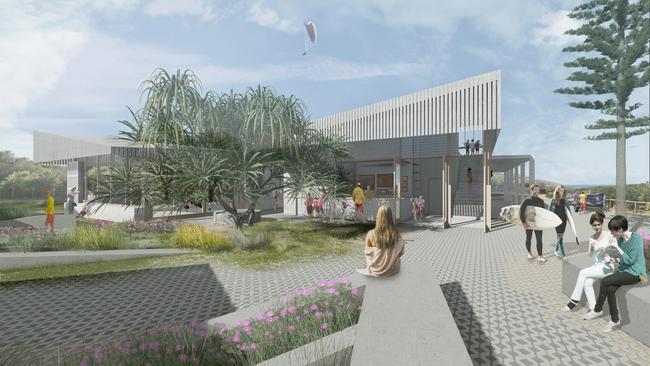 An artists' impression of the proposed upgrade to Long Reef Surf Club. Adriano Pupilli Architects.