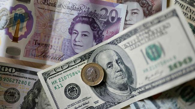 The British currency crashed to near parity with the US dollar. Picture: Tolga Akmen/AFP