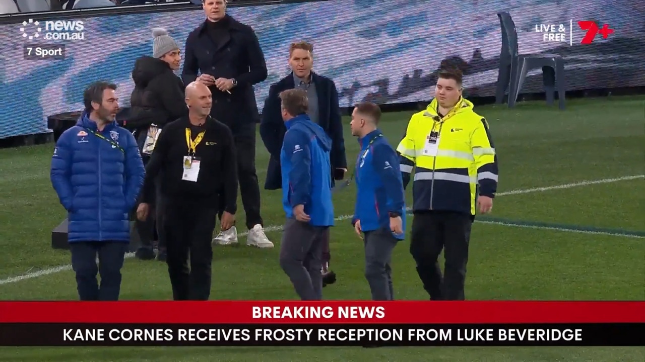 Kane Cornes has a run-in with another AFL coach