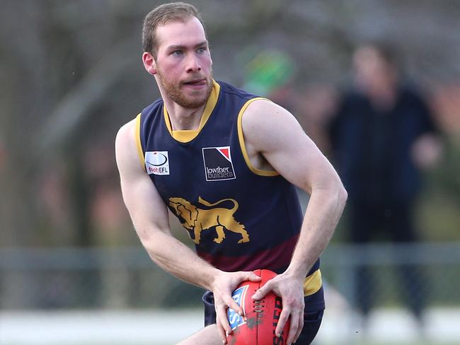 Jason Tendler of Doncaster East during EFL (Div 2) Doncaster East v Mooroolbark at Tormore Reserve on Saturday, September 9, 2017, in Boronia, Victoria, Australia.Picture: Hamish Blair