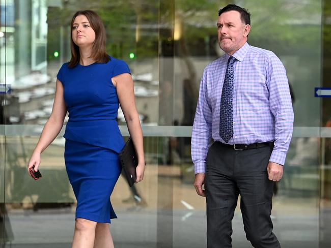 Crown prosecutor Stephanie Gallagher and Director of Public Prosecutions Todd Fuller KC outside court on Thursday. Picture: John Gass