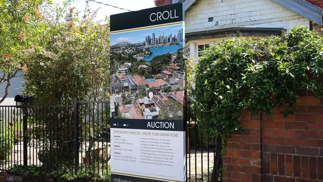 SYDNEY, AUSTRALIA - Newswire Photos: FEBRUARY 21 2023: A view of a property for sale in Waverton on the Northern suburbs of Sydney as Mortgage holders will soon be forking out a record high on repayments as the Reserve Bank of Australia all but locked in another interest rate rise for March. . Picture: NCA Newswire Gaye Gerard