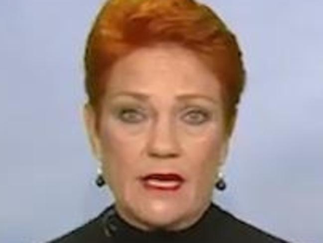 Pauline Hanson on Sunrise. Picture: Supplied