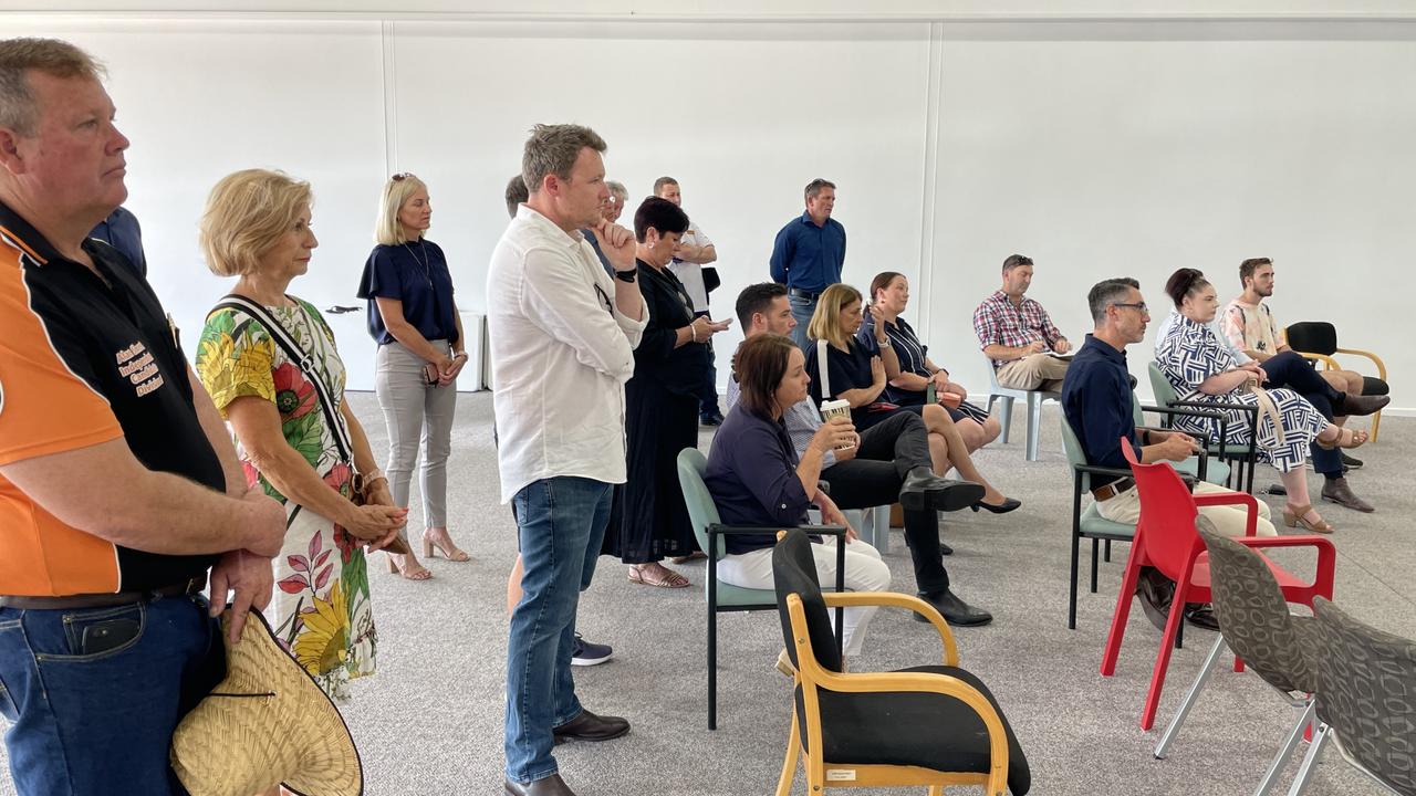 Candidates contesting Townsville's local government election gathered at ECQ's office for the ballot draw on Wednesday. Picture: Leighton Smith.